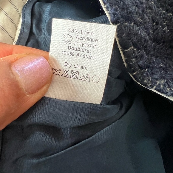 J. Crew the pencil lined skirt blue wool blend size 6 boucle - Picture 5 of 7